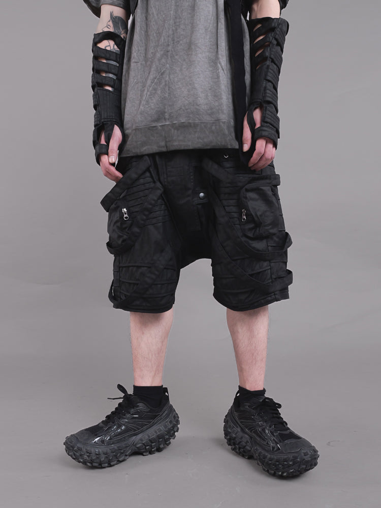 Pleats Waxed Cargo Short