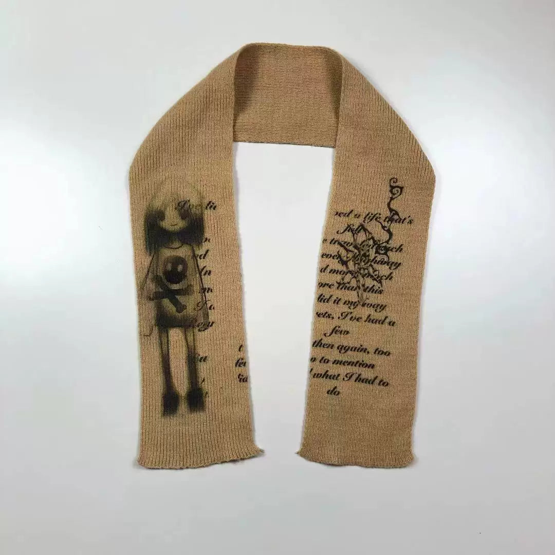 Cartoon Knit Scarf