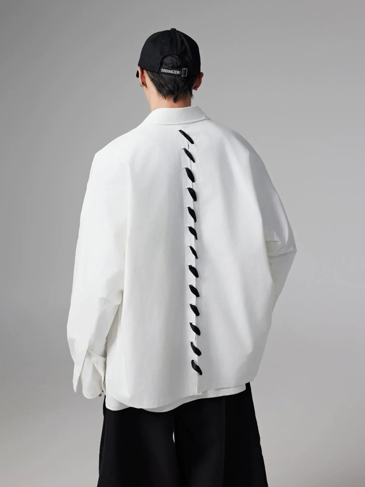 Stitch Design Oversize Long Sleeve Shirt