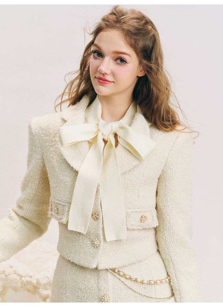 Button Up Cropped Jacket & Short Skirt Setup