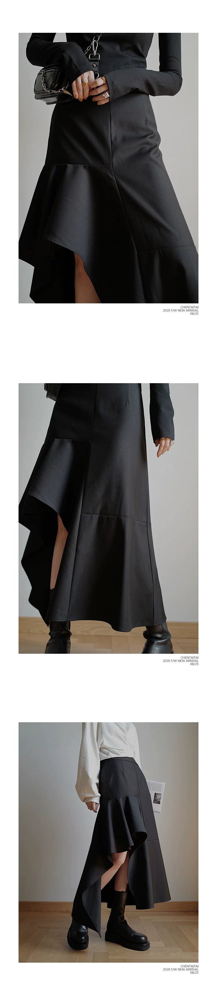 High Waist Slit Skirt