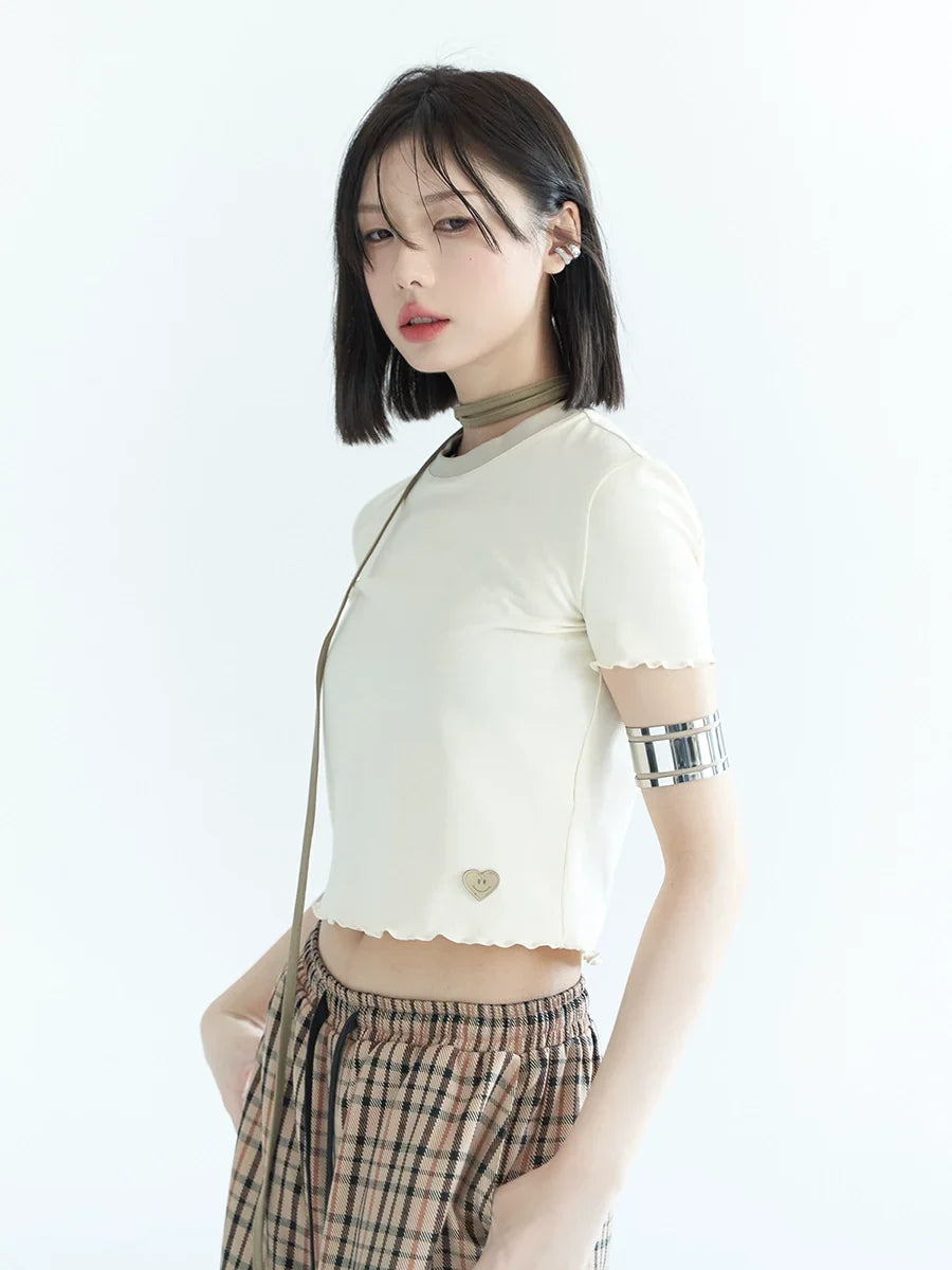 Slim Fit Round Neck Short Sleeve T-Shirt