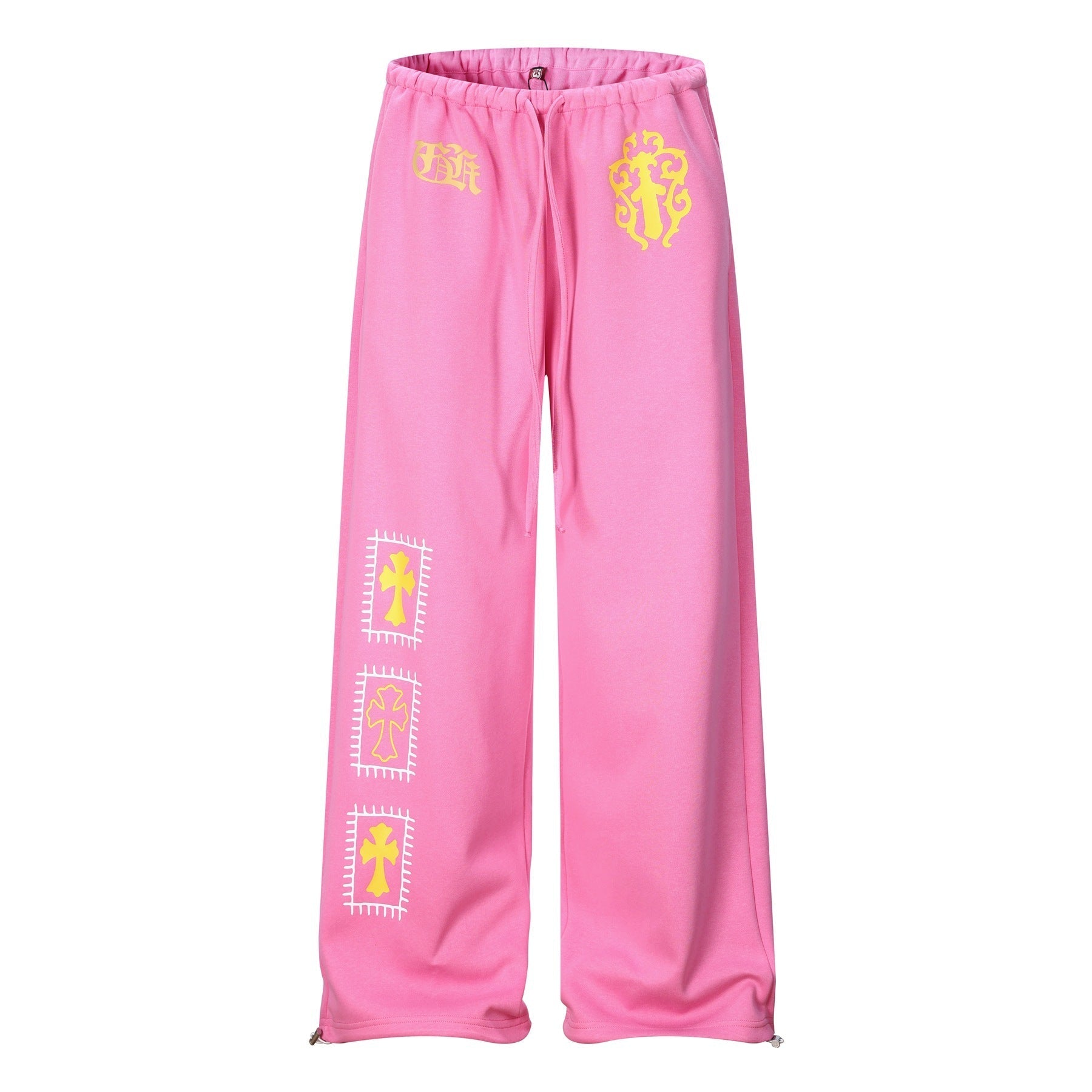 Graphic Print Wide Leg Sweatpants