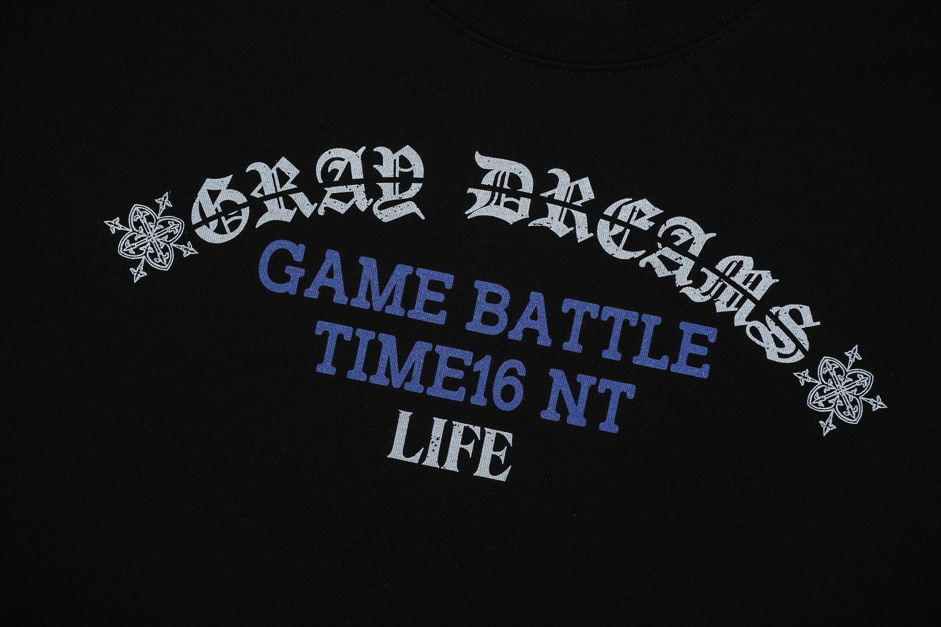 Gothic Letter Print Short Sleeve T-Shirt
