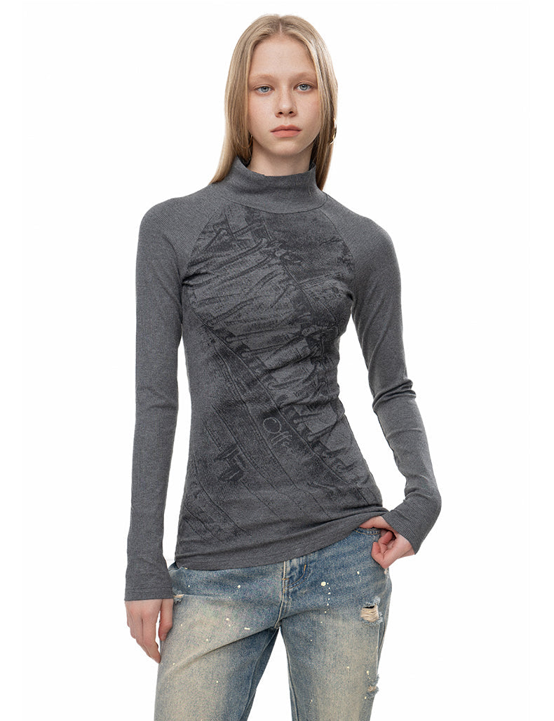 Strings Printed Long-Sleeved T-shirts