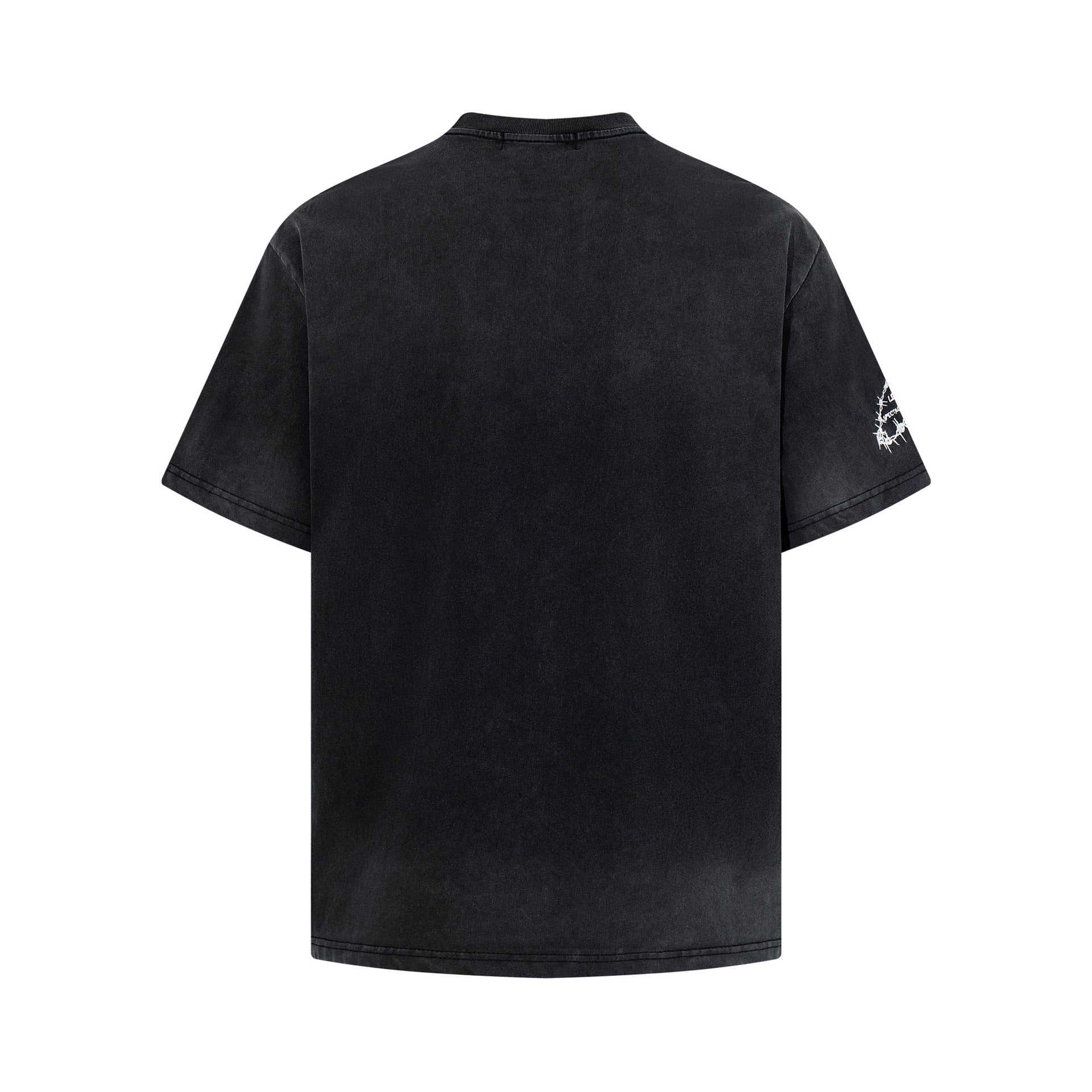 Washed Embroidery Short Sleeve T-Shirt