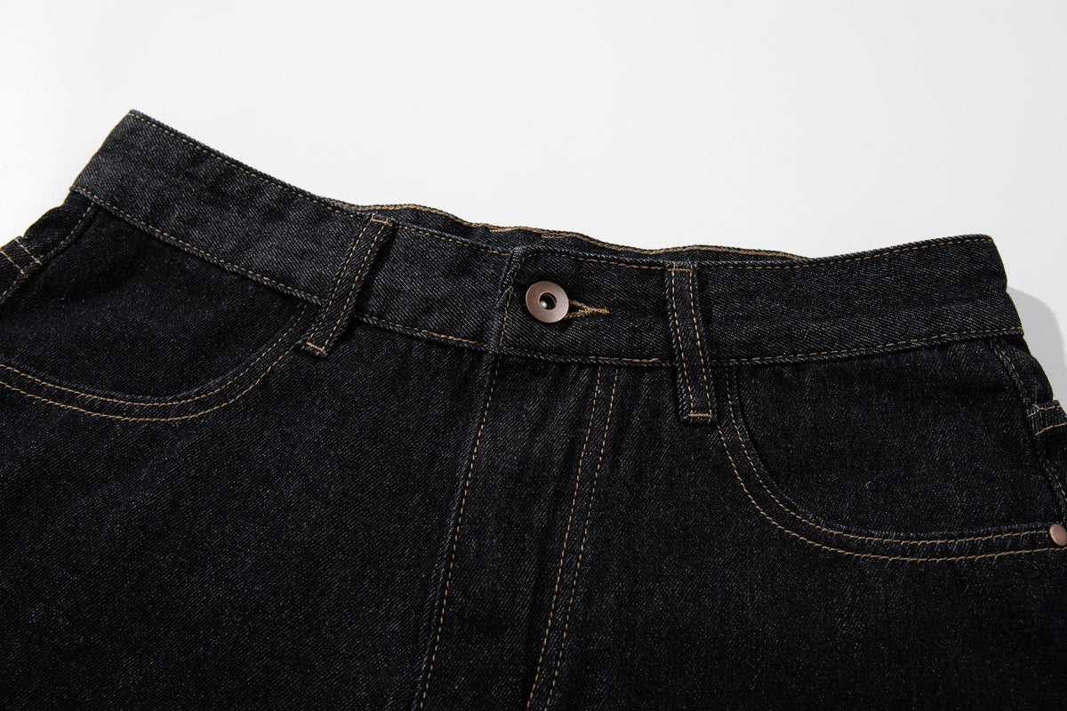 Wide Cargo Denim Jort