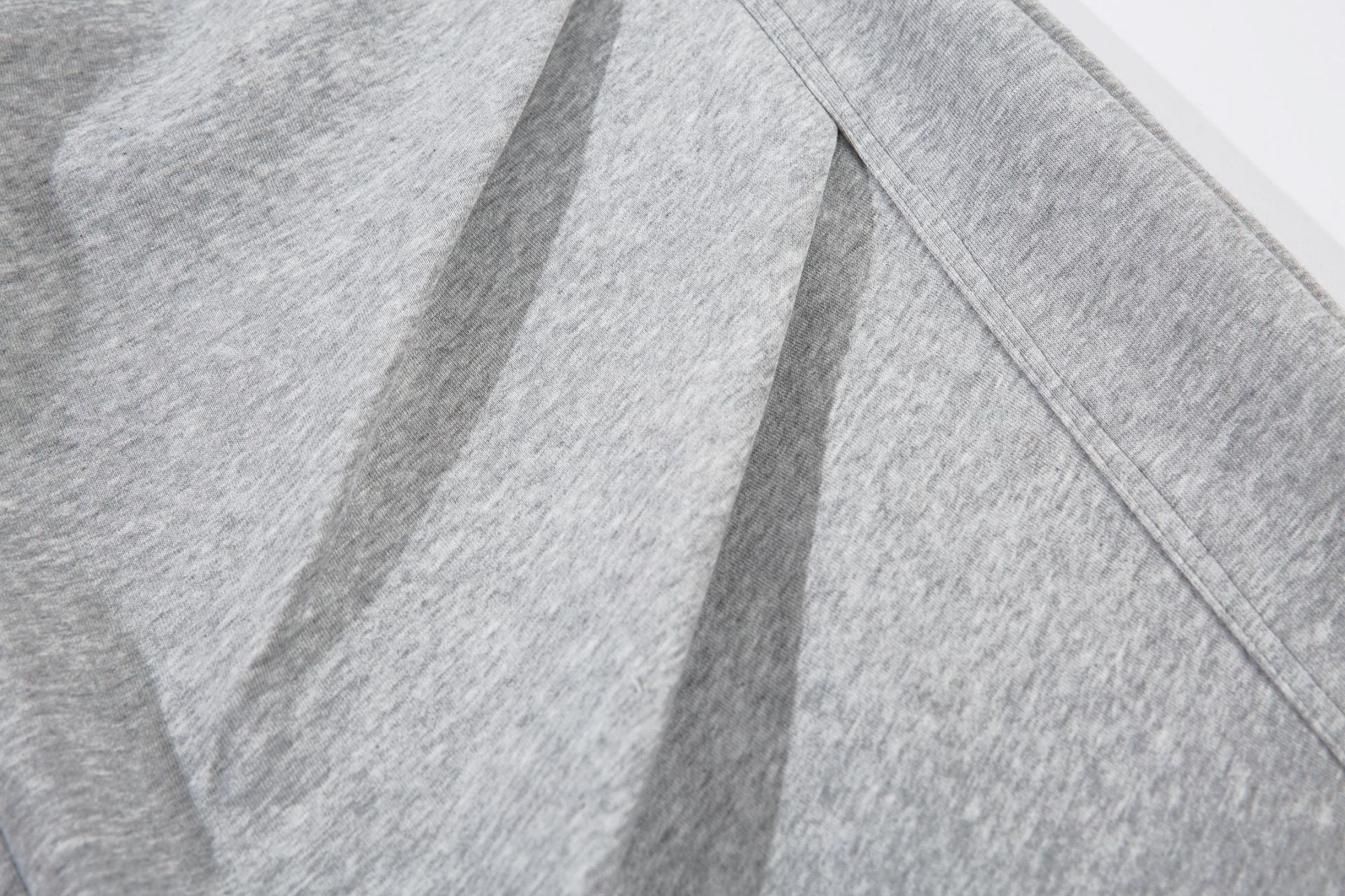Sporty Curved Pleats Wide Leg Sweatpants