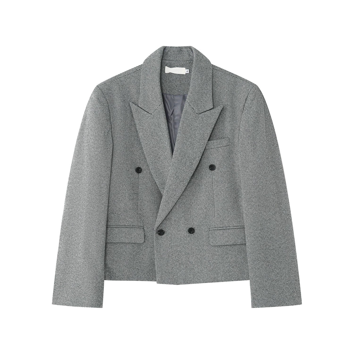 Short Tailored Jacket & Wide Leg Trousers Setup