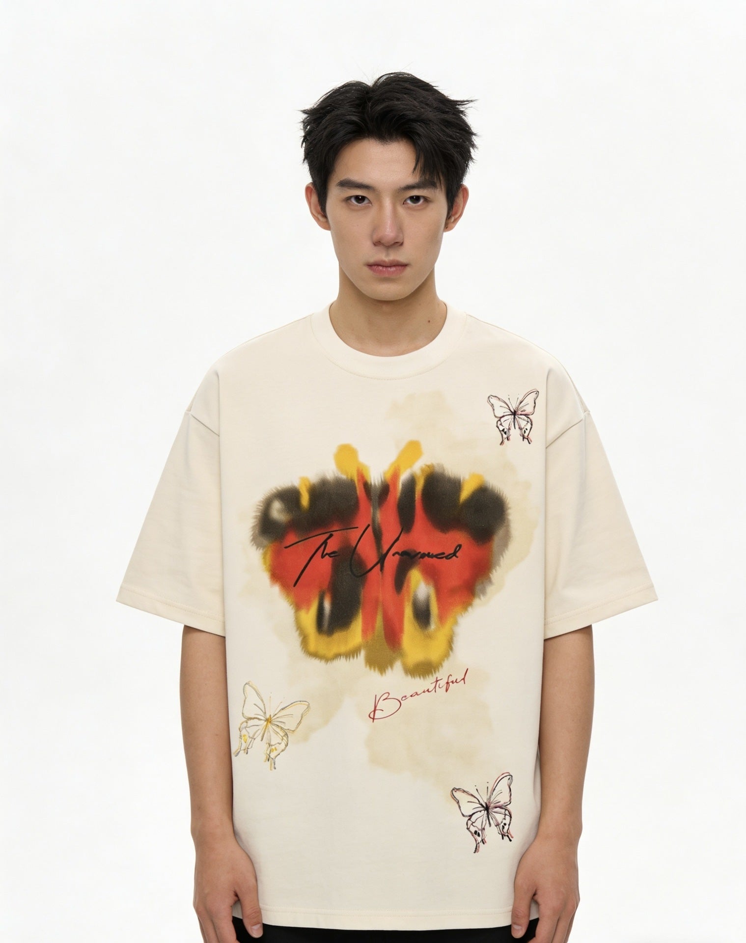 Butterfly Graphic Print Short Sleeve T-Shirt