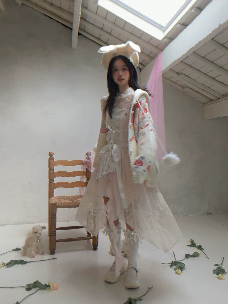 Cake Hooded Knit Cardigan