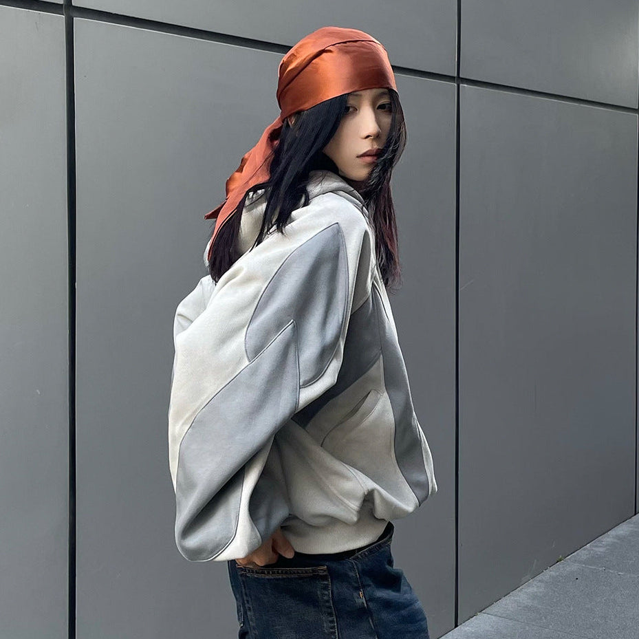 Panel Raglan Design Hoodie