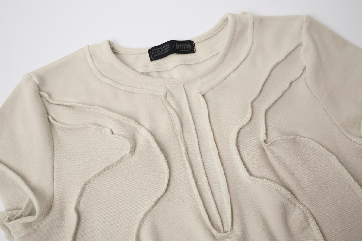 Washed Deconstruction Layered Short Sleeve T-Shirt