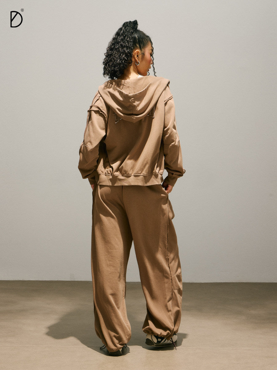 Fringe Logo Hoodie & Fringe Wide Leg Sweatpants Setup