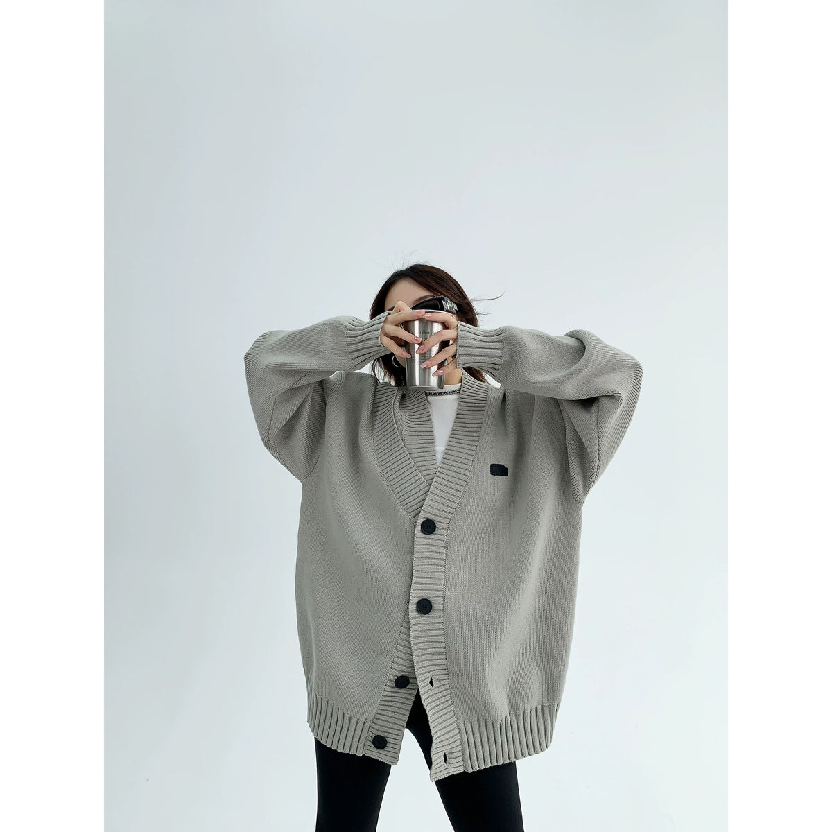 Oversized Heavyweight Knit Cardigan