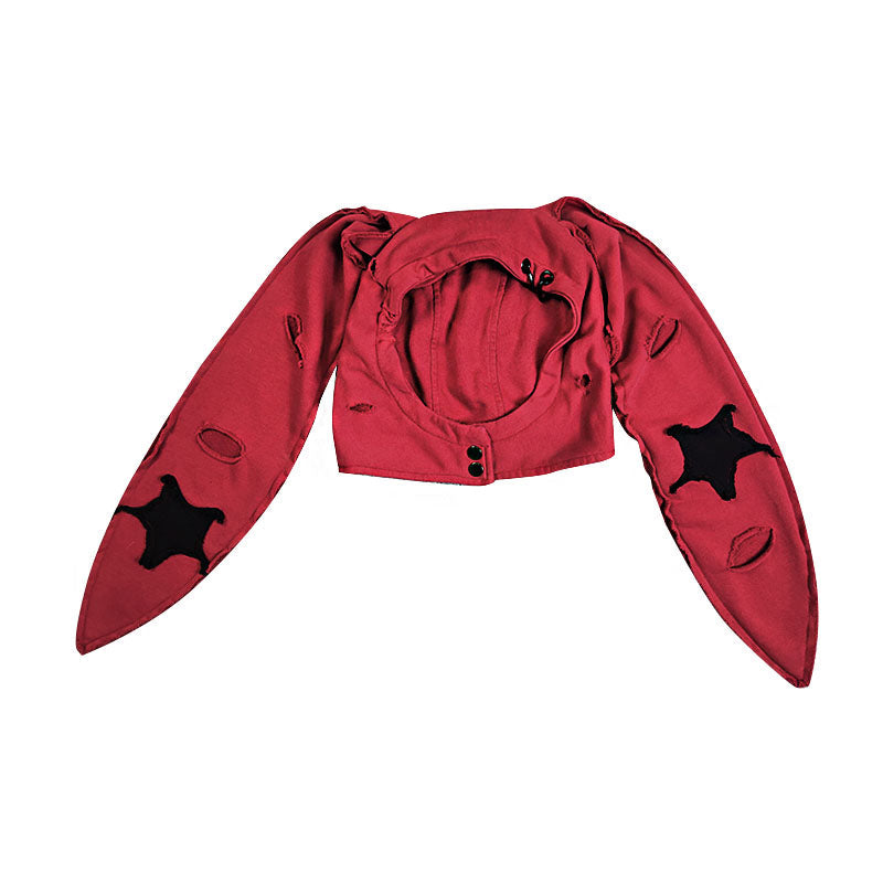 Red & Black Star Hat Scarf