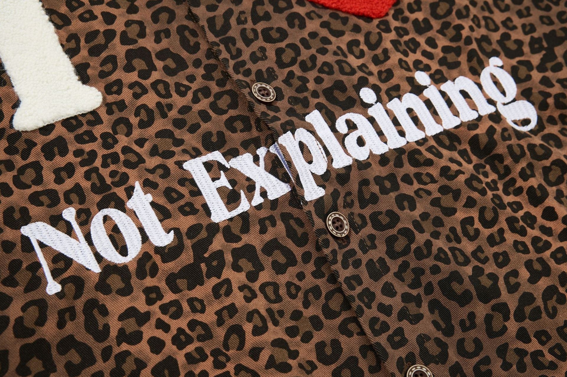 Leopard Heart Patch Short Sleeve Shirt