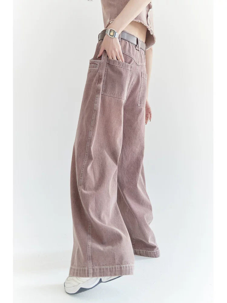 Wide-Leg Buggy Denim Jeans