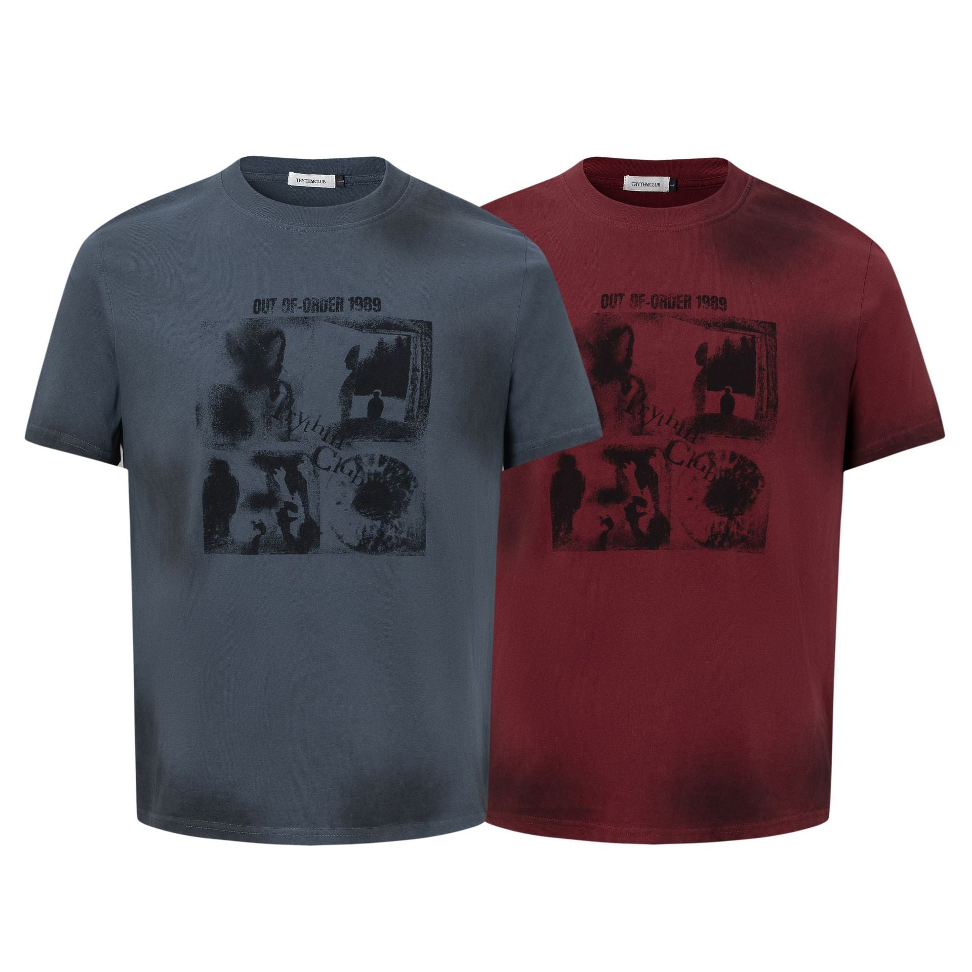 Washed Portrait Graphic Short Sleeve T-Shirt