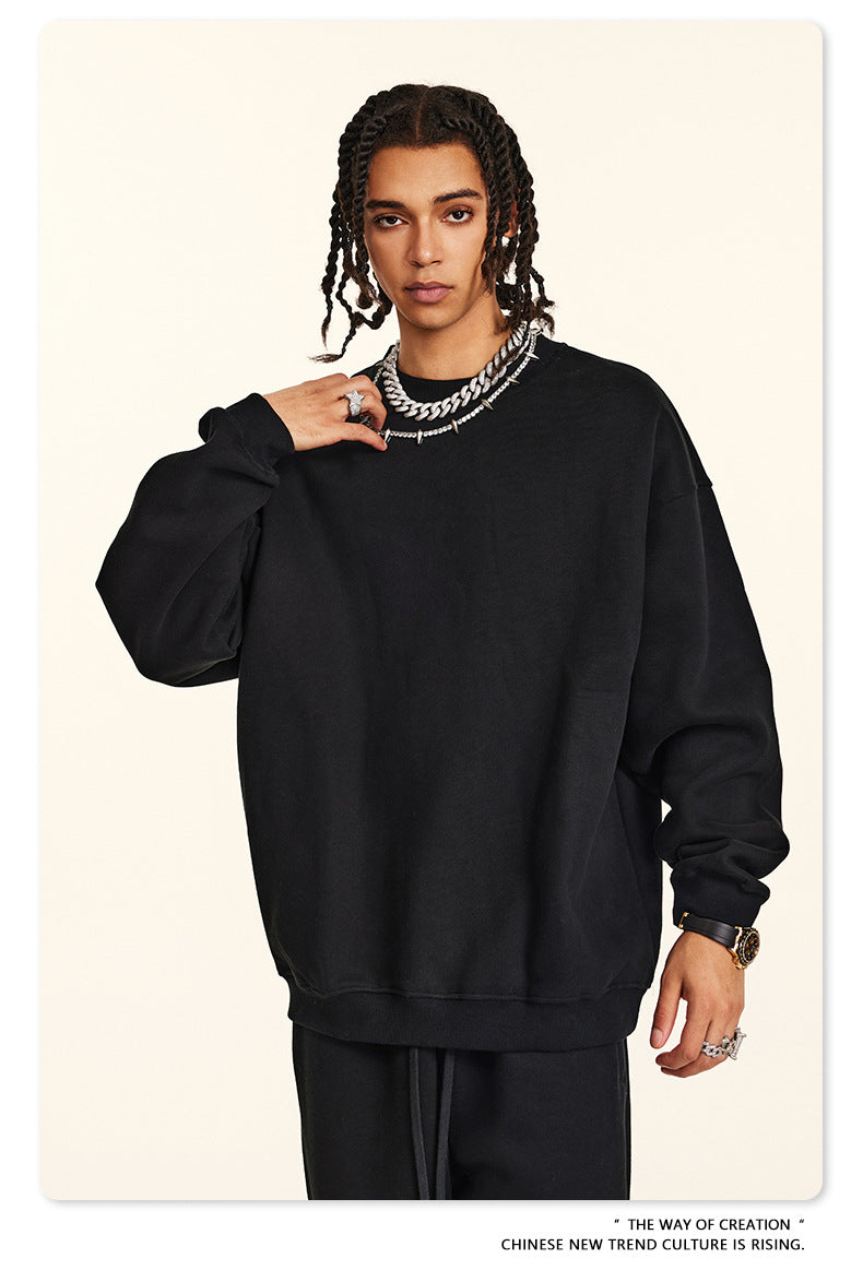Fleece Lining Oversize Sweatshirt