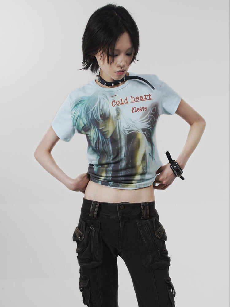 Graffiti Print Short Sleeve T-Shirt