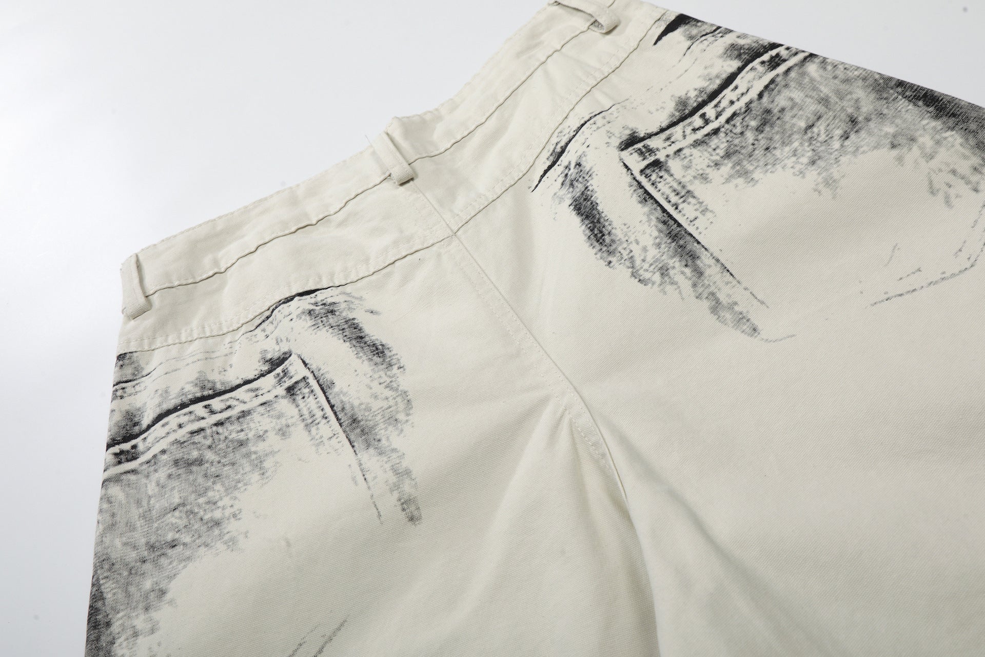 Brush Paint Cropped Pants