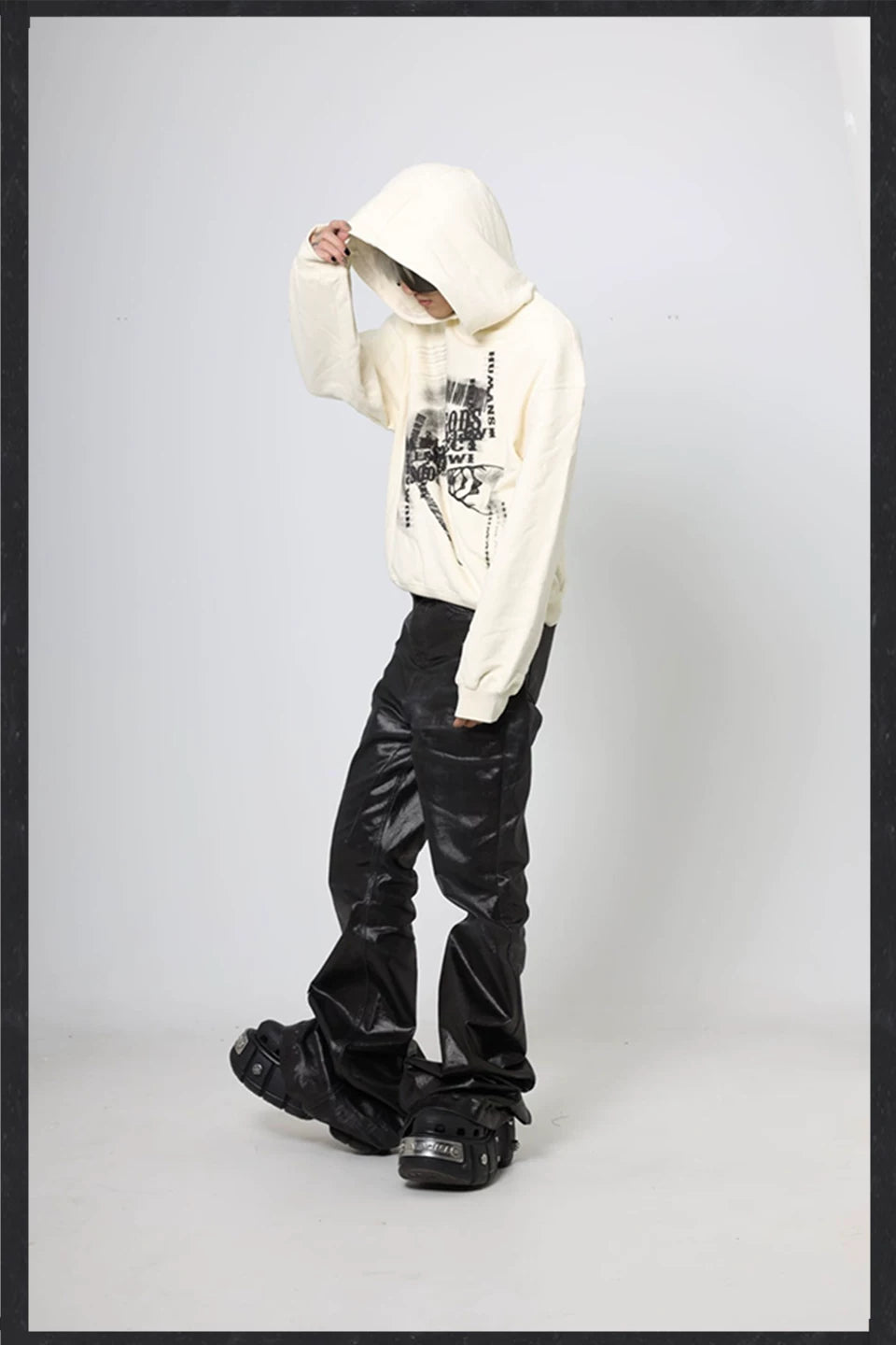 Oversize Pullover Print Hoodie