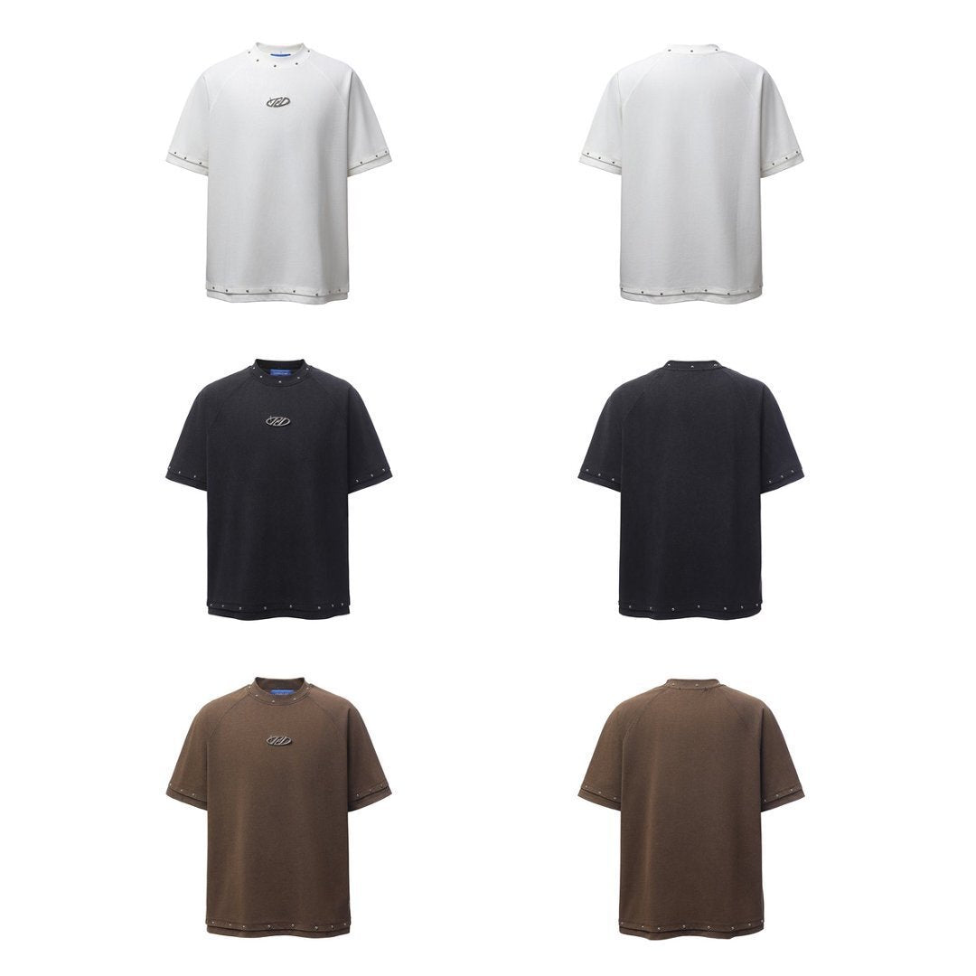 Studs Raglan Short Sleeve T-Shirt