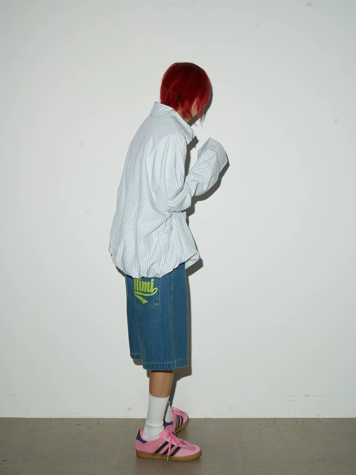 Stripe Oversize Long Sleeve Shirt