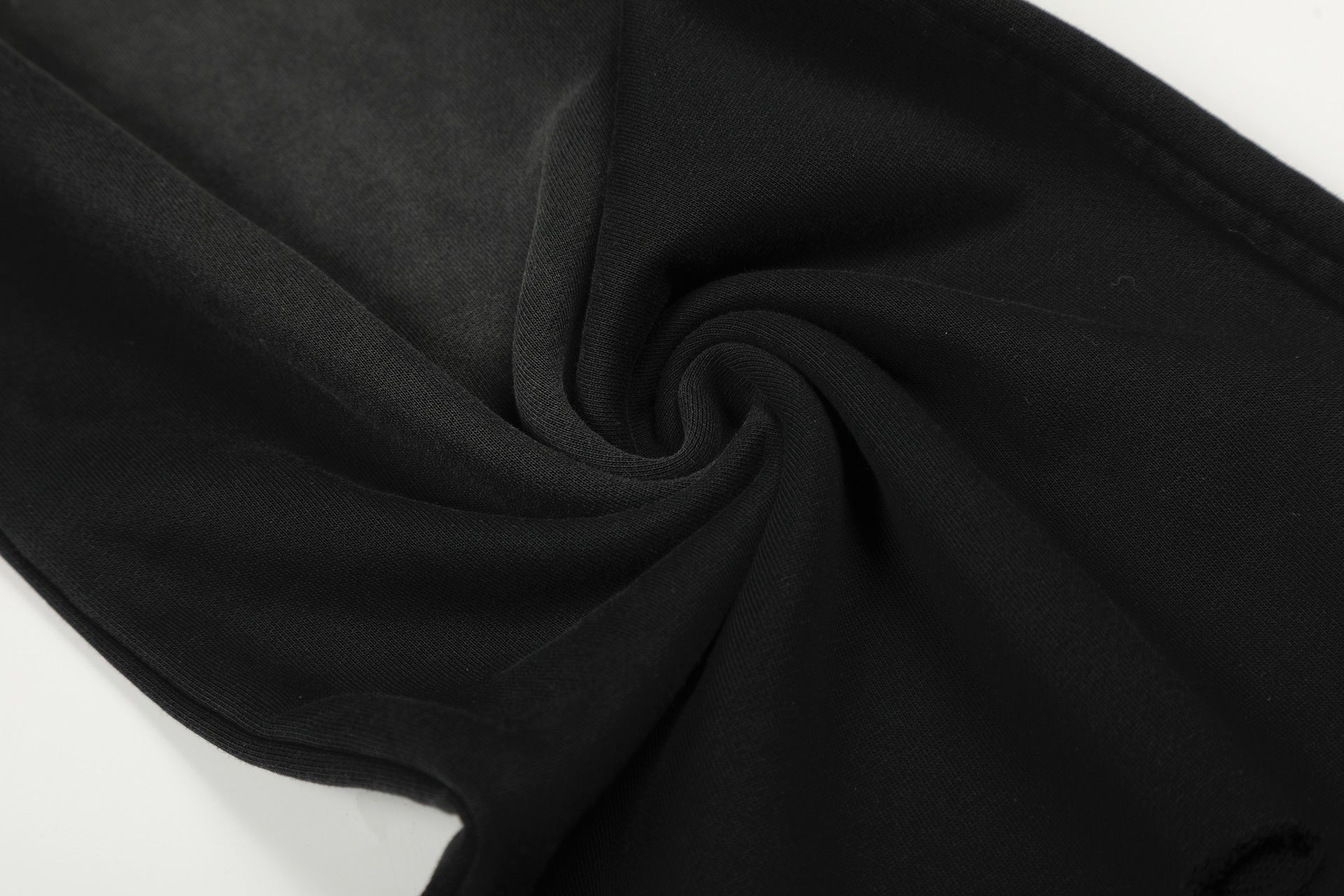 Washed Damage Drawstring Wide Leg Sweatpants
