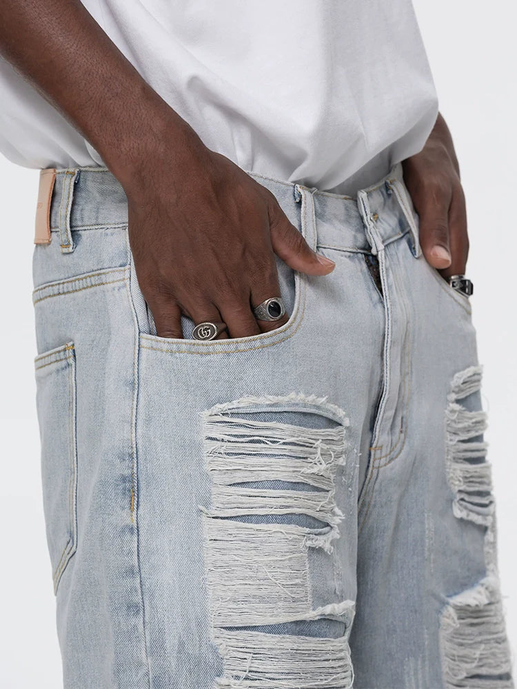 Damage Design Denim Half Jeans