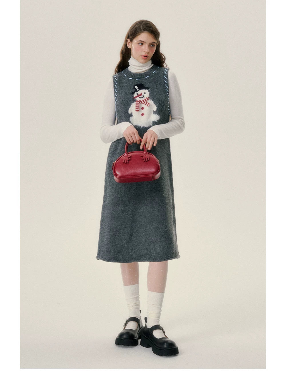 Thick Knit Vest Midi Dress