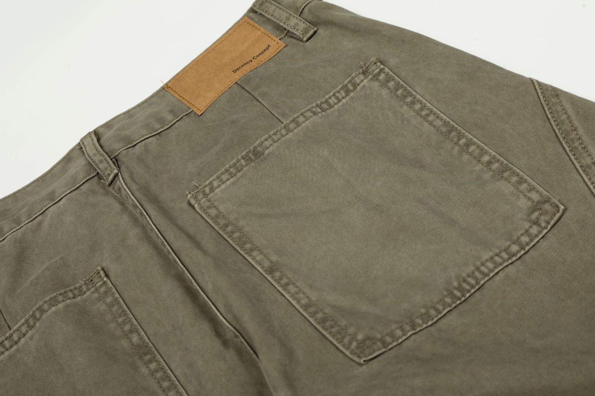 Washed Multi Pocket Curved Cargo Pants