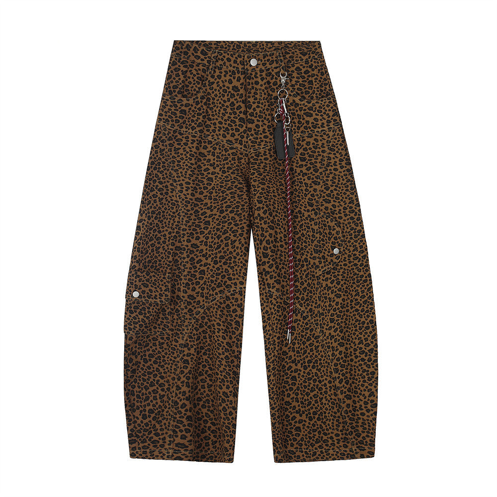 Vintage Leopard Print Scimitar Jeans