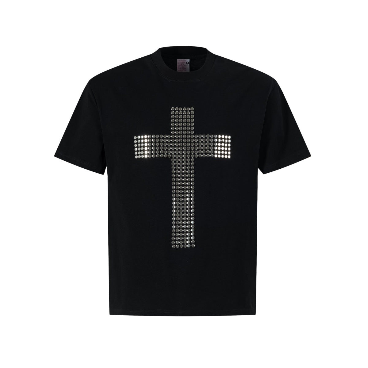 Cross Patch Beads Short Sleeve T-Shirt