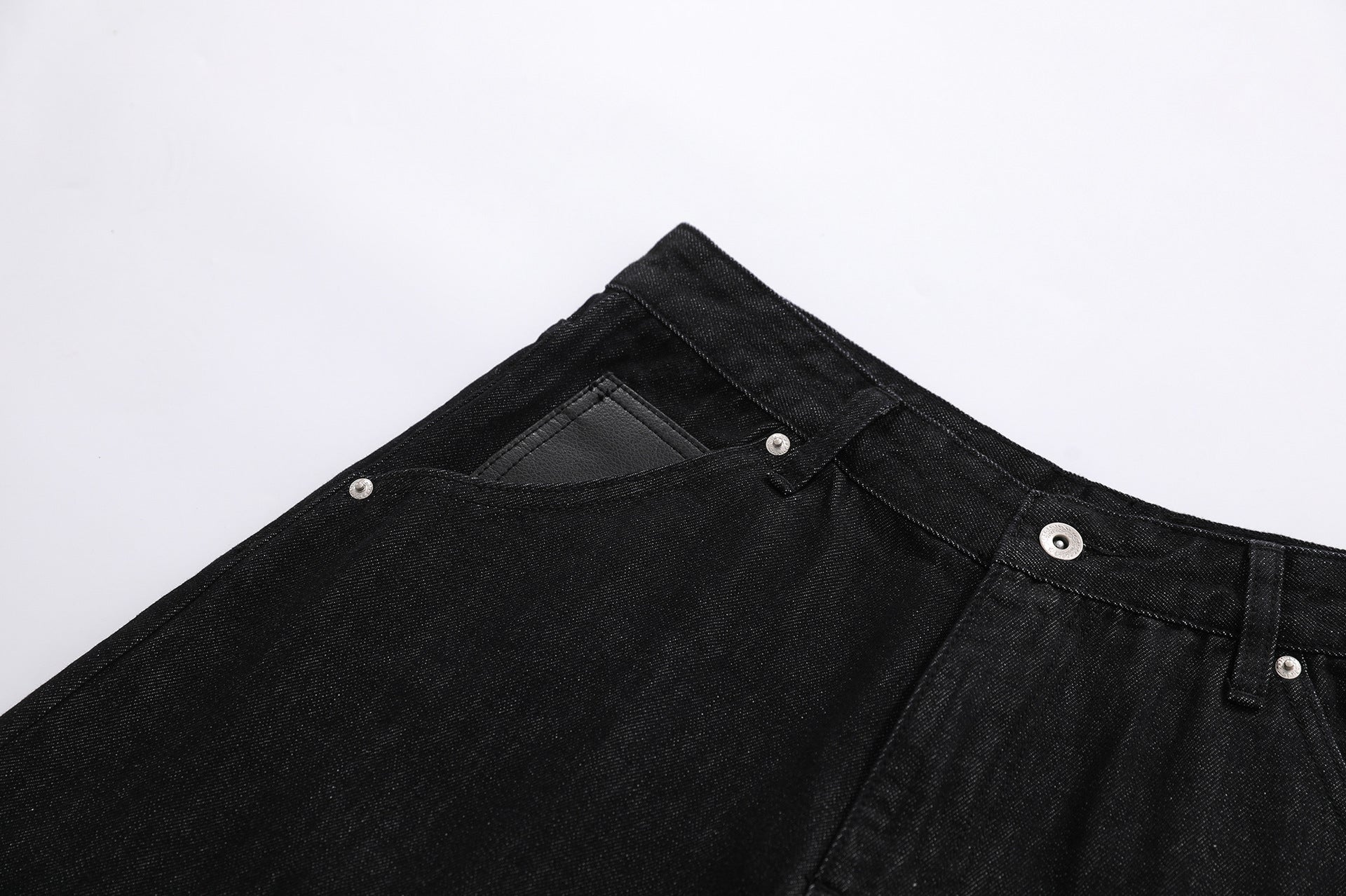Embroidery Stripe Denim Jort