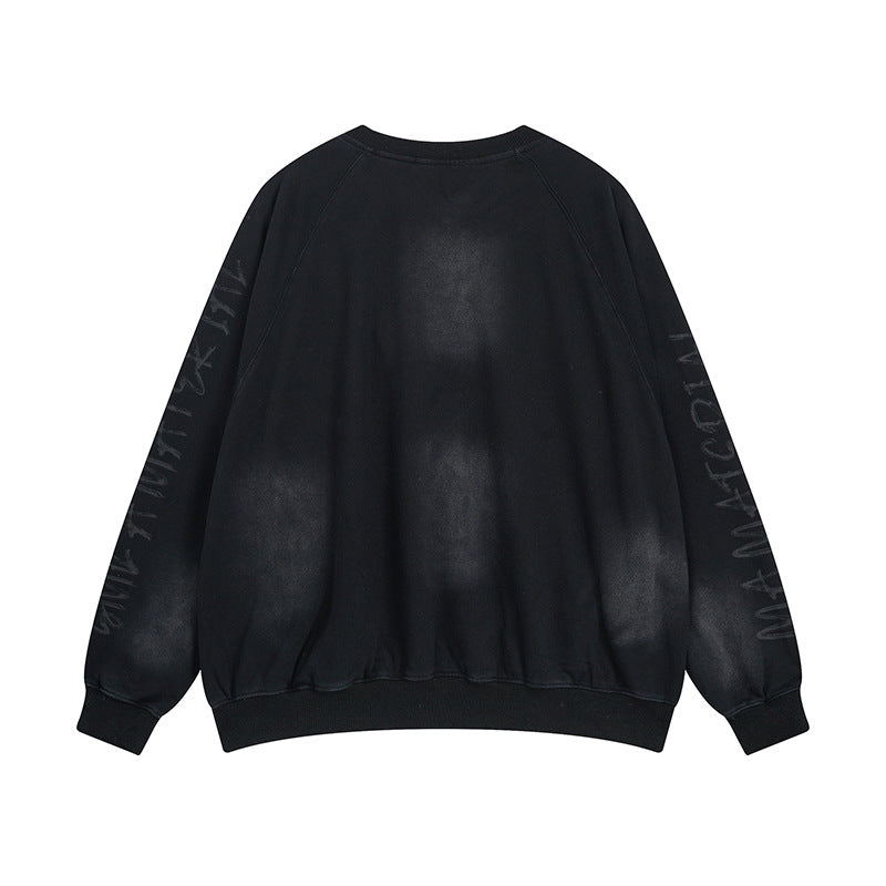 Dirty Washed Logo Print Sweatshirt