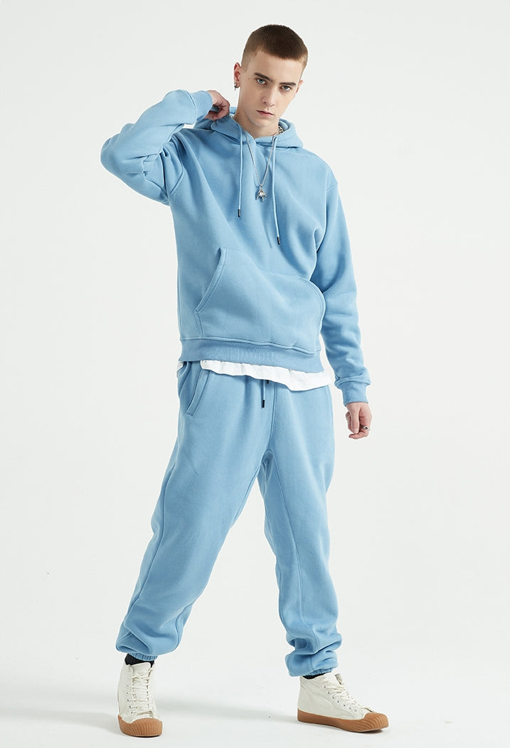 blue hoodie