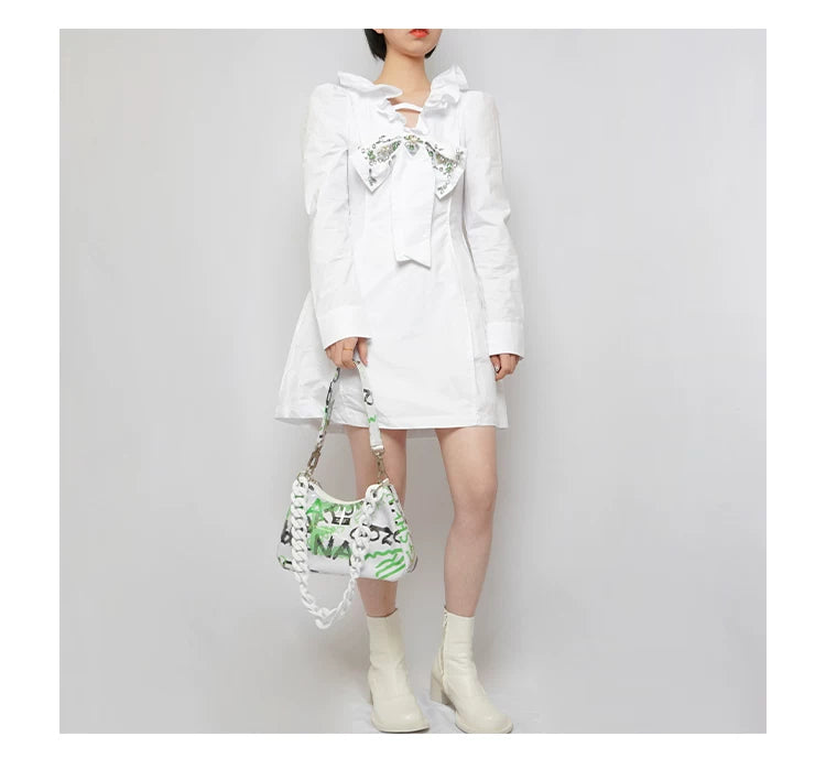 Graphic Design Chain Shoulder Bag