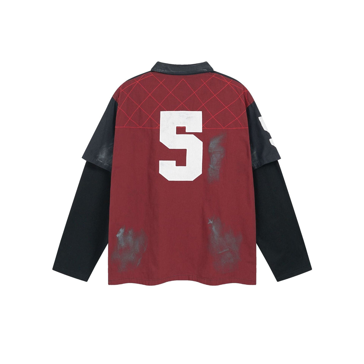 Dirty Washed Fake Layered Long Sleeve T-Shirt