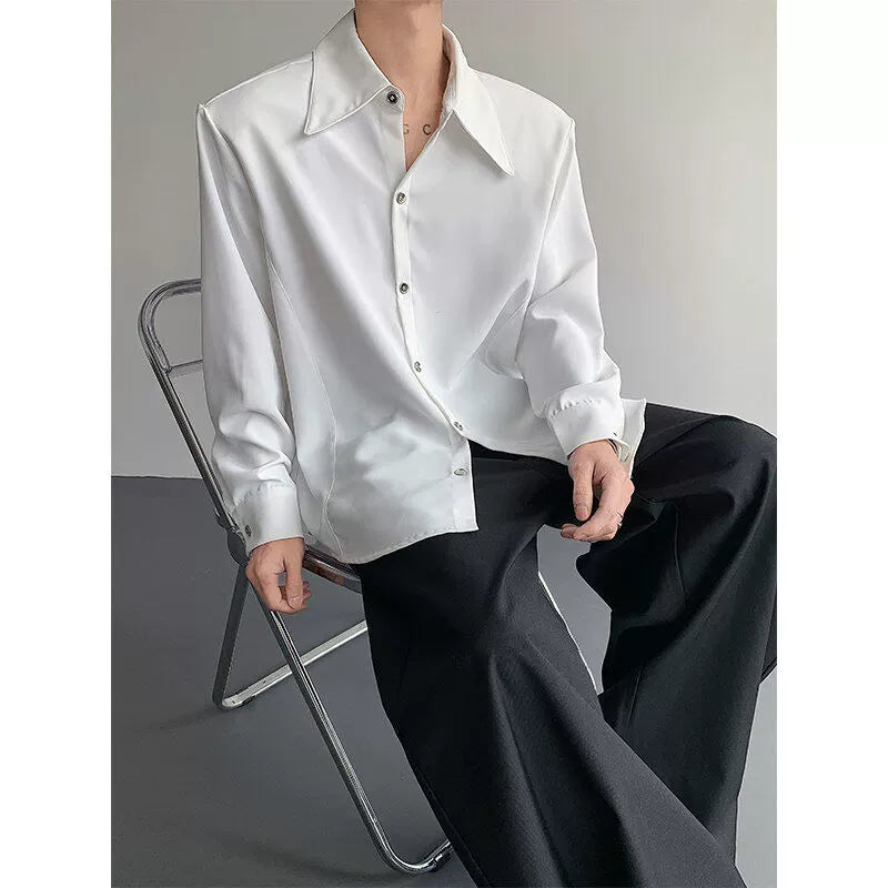 Plain Design Long Sleeve Shirt