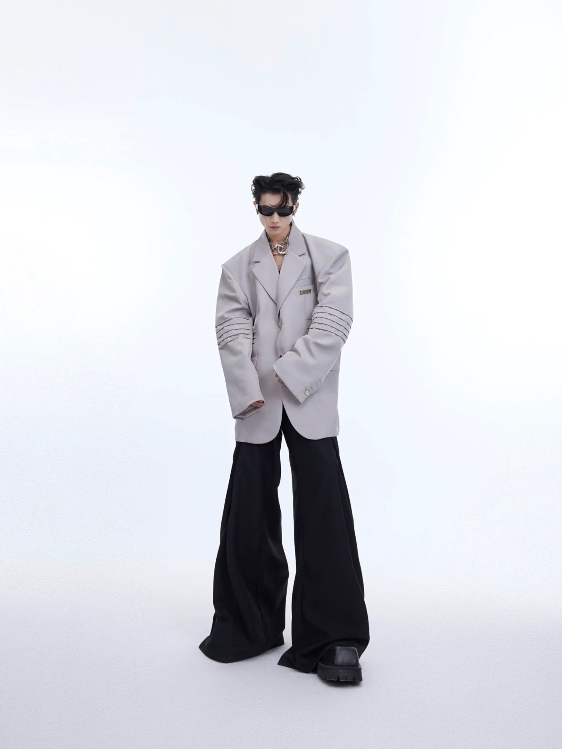 Oversize Pleats Tailored Jacket