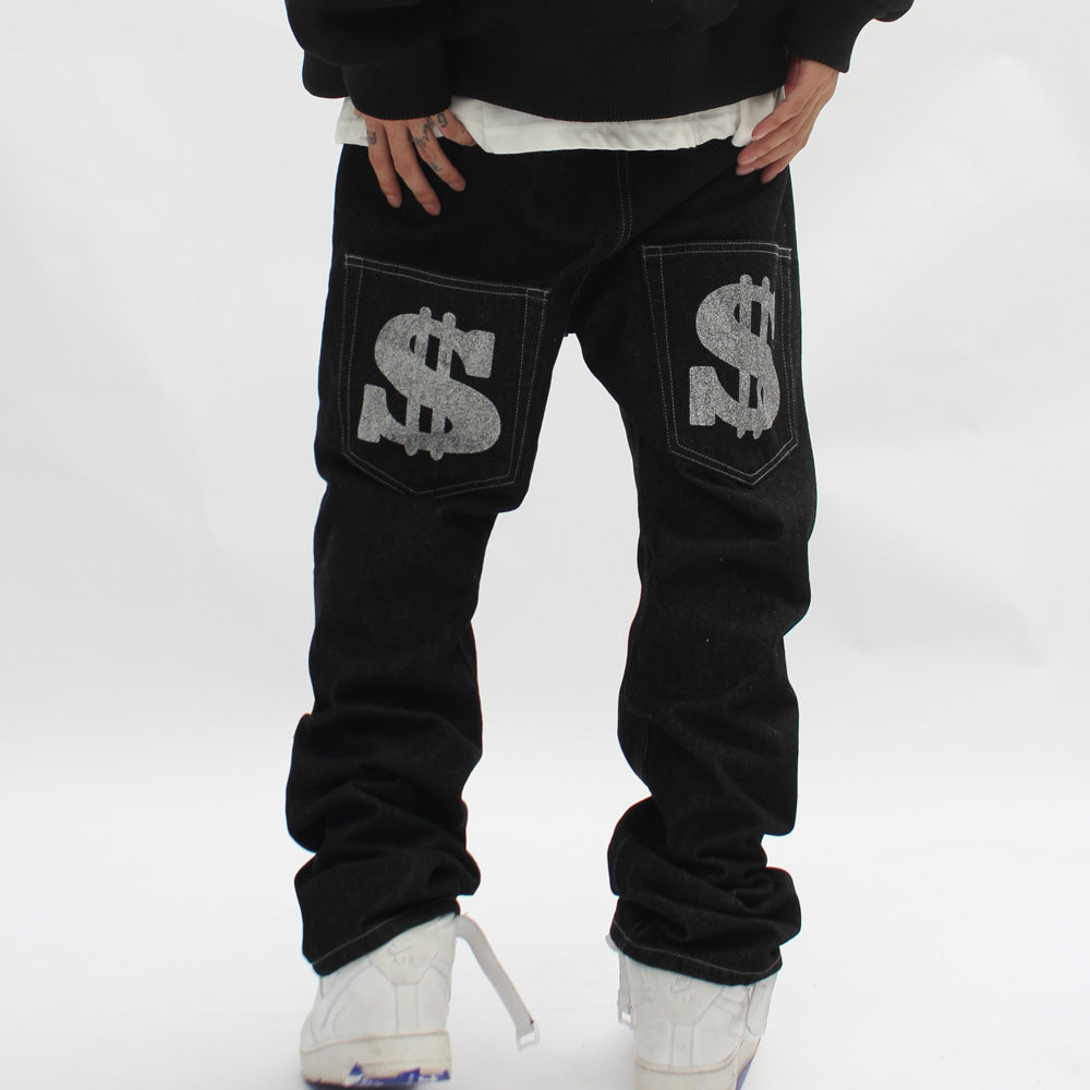 Dollars Printed Denim Jeans
