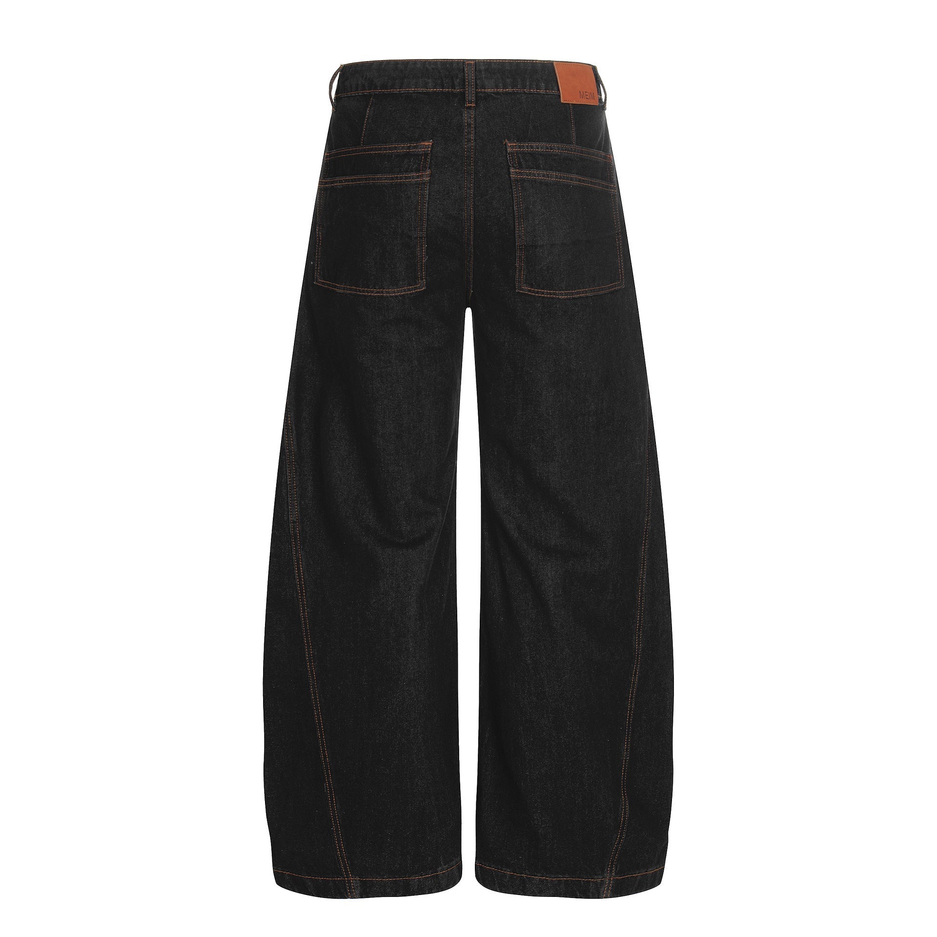 Raw Deconstruction Curved Denim Jeans