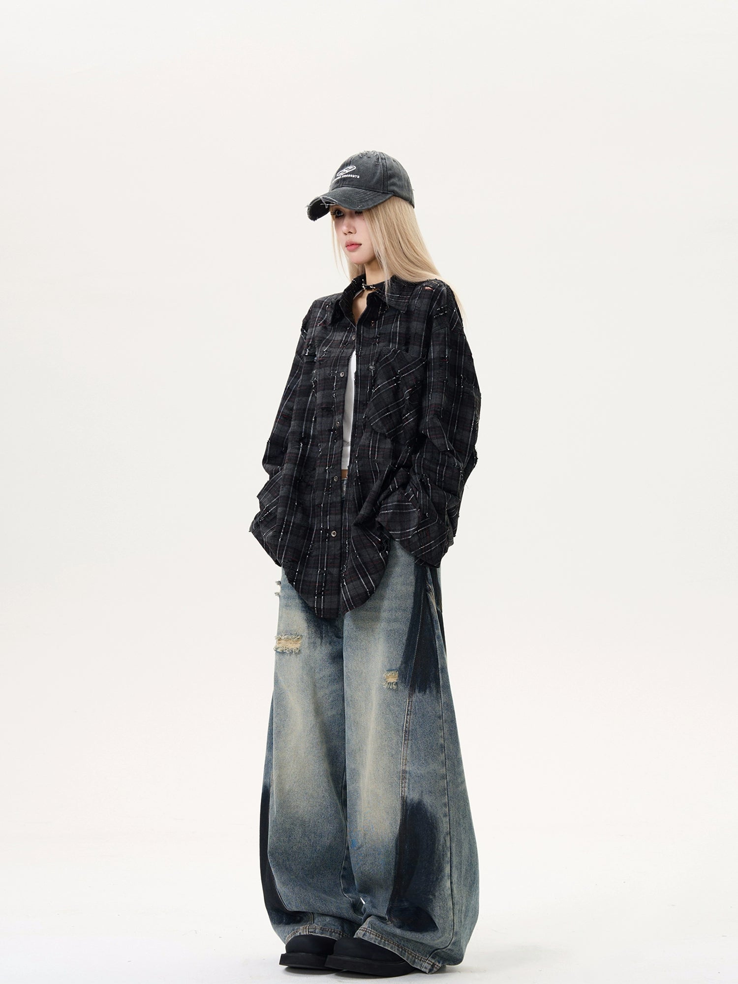 Jean large style grunge vintage