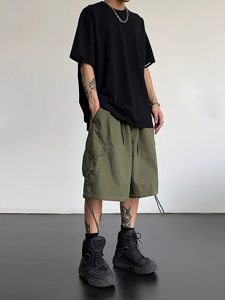 Large Pocket Workwear Wide Leg Short Pants