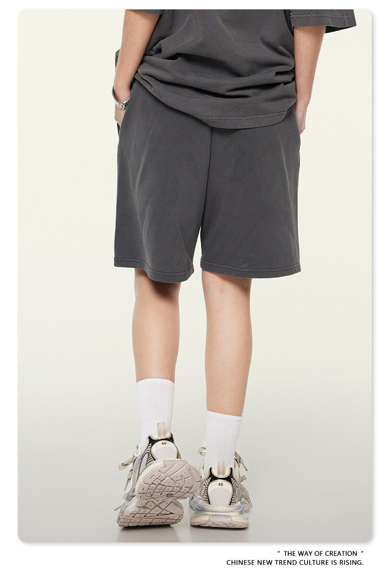 Washed Heavyweight Short Sleeve T-Shirt & Short Sweatpants Setup