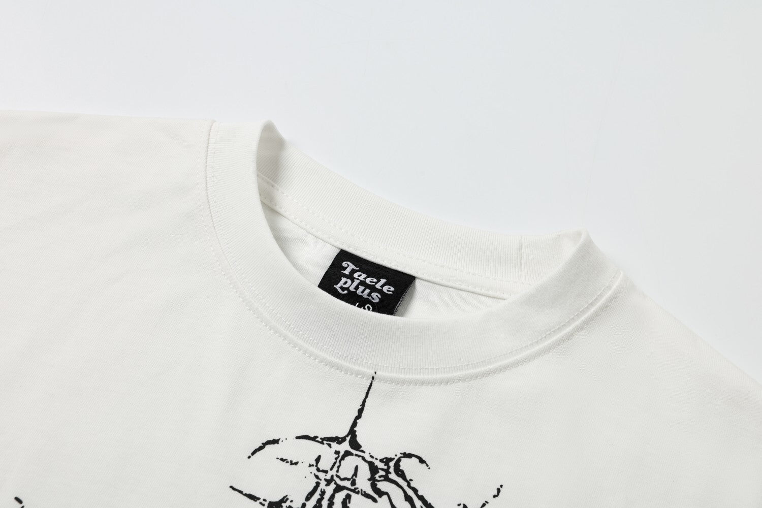 Graffiti Print Cotton Short Sleeve T-Shirt