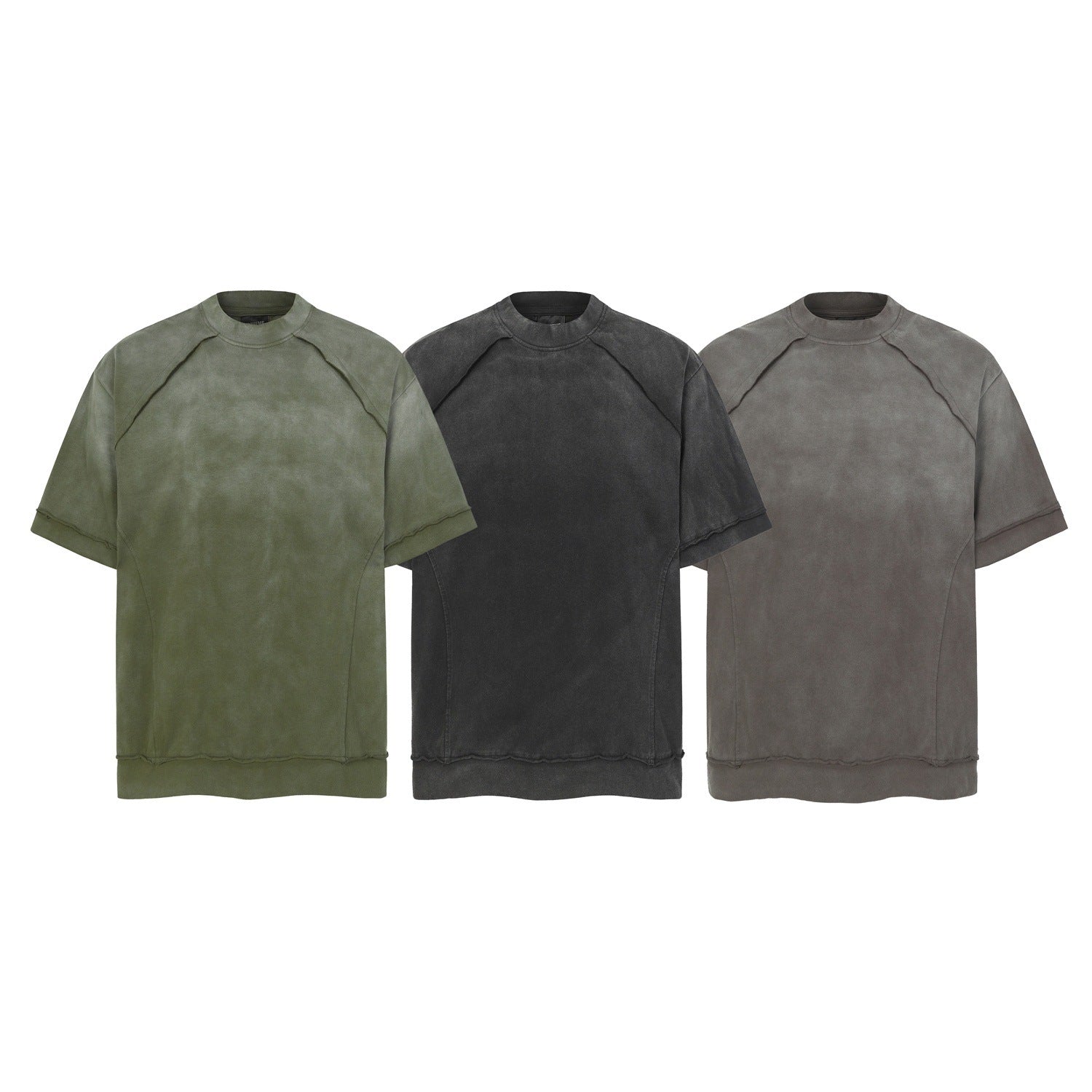 Washed Raw Hem Short Sleeve T-Shirt