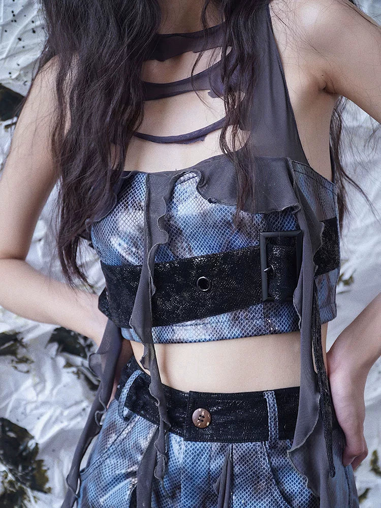 Cut-Out PU Leather Vest